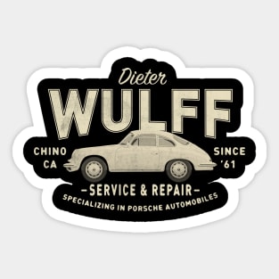 Wulff Porsche by Buck Tee Originals Sticker